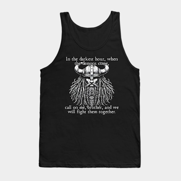 Black Viking Warrior Tank Top by OddlyNoir